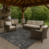 Dalyn The Reserve TR12 Black Rug outdoor lifestyle image