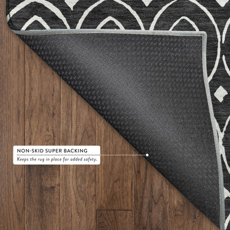 Dalyn The Reserve TR12 Black Rug backing detail