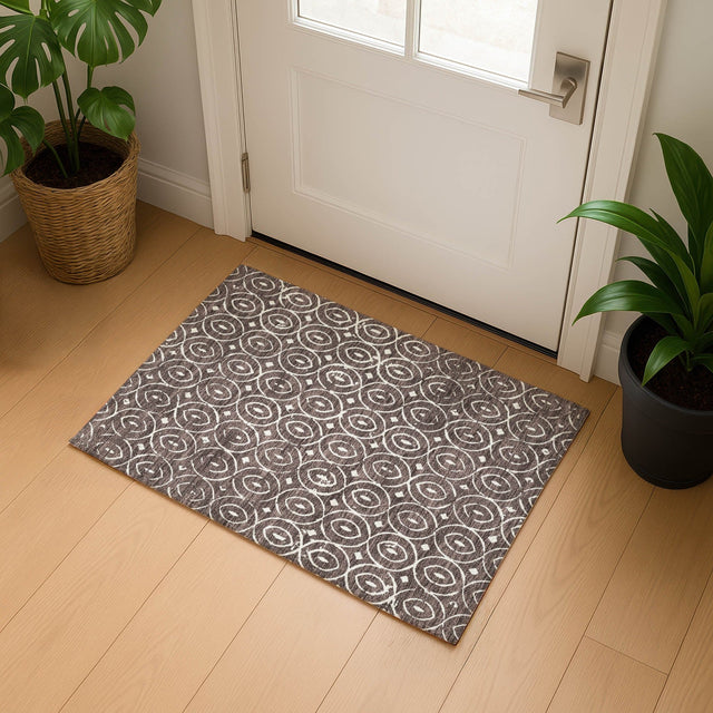Dalyn The Reserve TR12 Brown Rug shown in a room