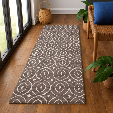 Dalyn The Reserve TR12 Brown Rug shown in a room
