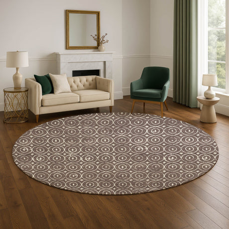 Dalyn The Reserve TR12 Brown Rug shown in a room