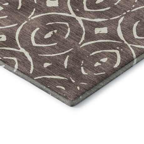 Dalyn The Reserve TR12 Brown Rug corner detail