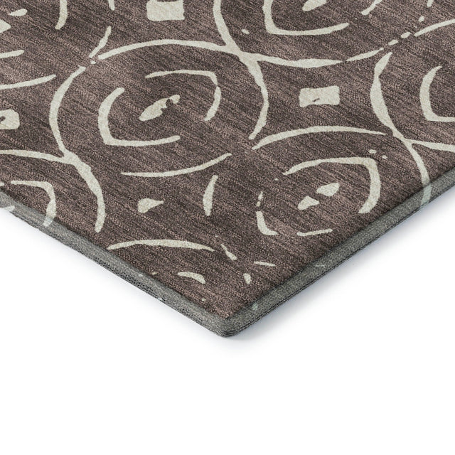 Dalyn The Reserve TR12 Brown Rug corner detail