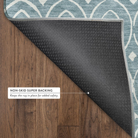 Dalyn The Reserve TR12 Turquoise Rug backing detail