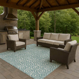Dalyn The Reserve TR12 Turquoise Rug outdoor lifestyle image