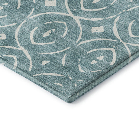 Dalyn The Reserve TR12 Turquoise Rug corner detail