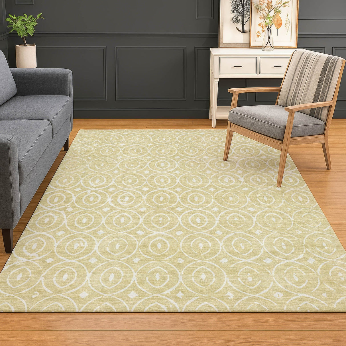 Dalyn The Reserve TR12 Wheat Rug shown in a room