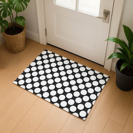 Dalyn The Reserve TR13 Black Rug shown in a room