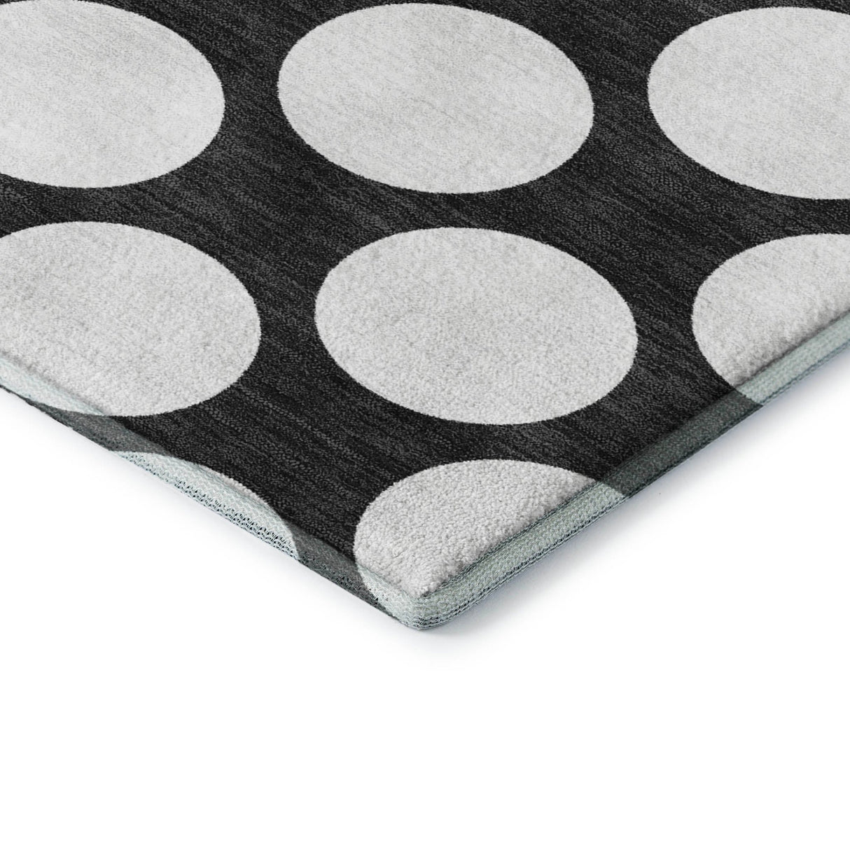 Dalyn The Reserve TR13 Black Rug corner detail