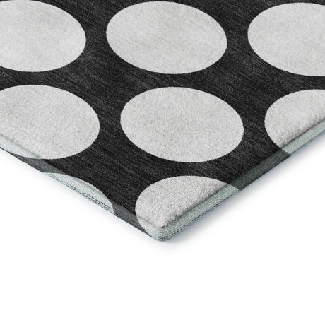 Dalyn The Reserve TR13 Black Rug corner detail
