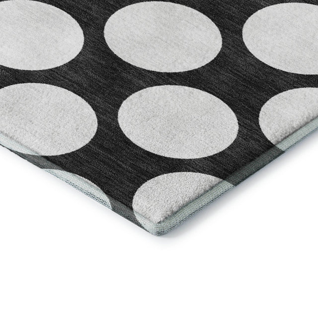 Dalyn The Reserve TR13 Black Rug corner detail