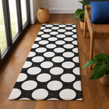 Dalyn The Reserve TR13 Black Rug shown in a room