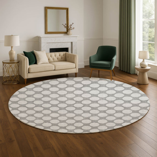 Dalyn The Reserve TR13 Gray Rug shown in a room