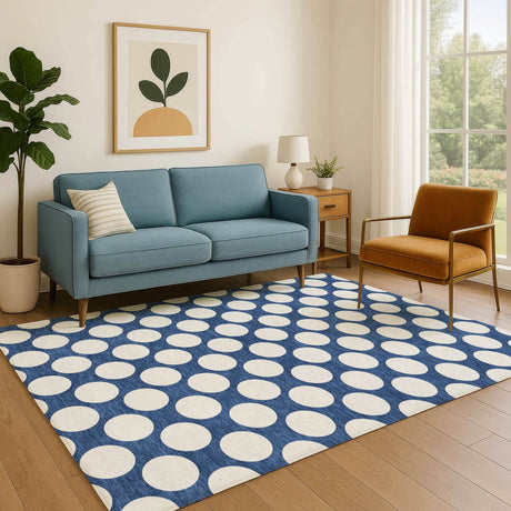 Dalyn The Reserve TR13 Navy Rug shown in a room