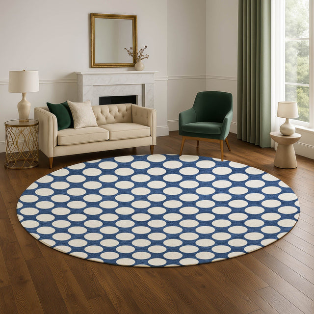 Dalyn The Reserve TR13 Navy Rug shown in a room