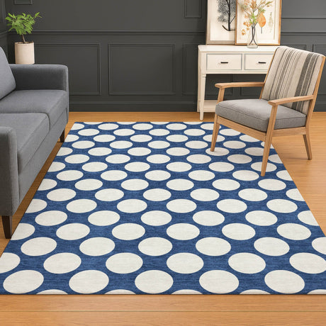 Dalyn The Reserve TR13 Navy Rug shown in a room
