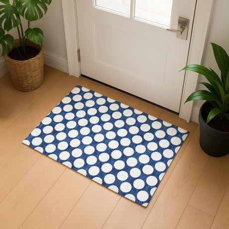 Dalyn The Reserve TR13 Navy Rug shown in a room