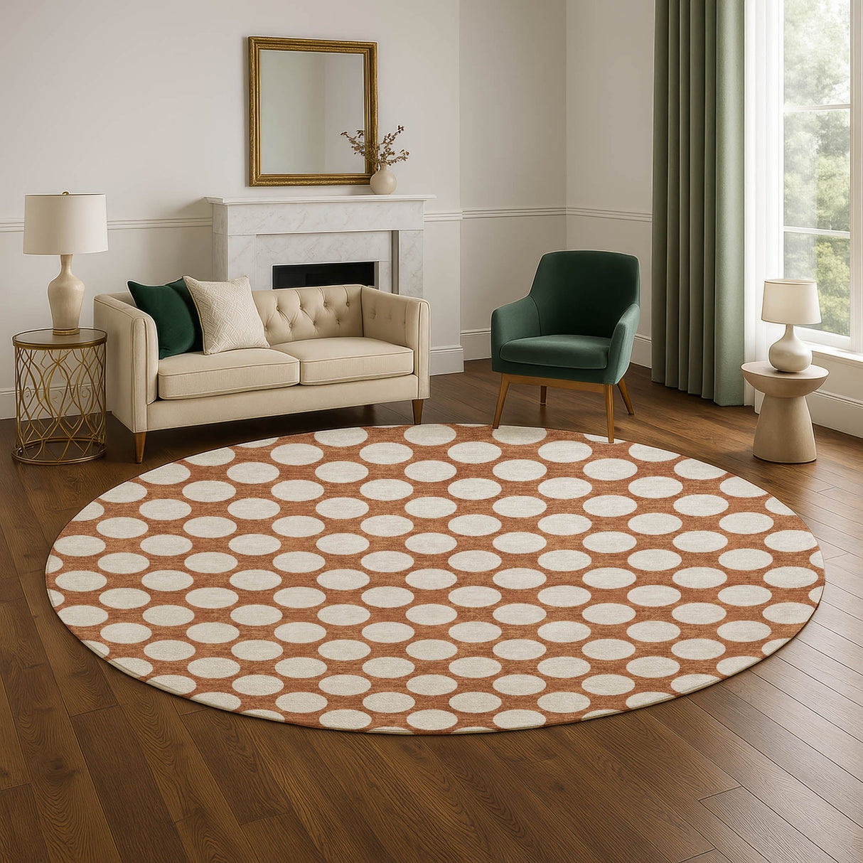 Dalyn The Reserve TR13 Paprika Rug shown in a room