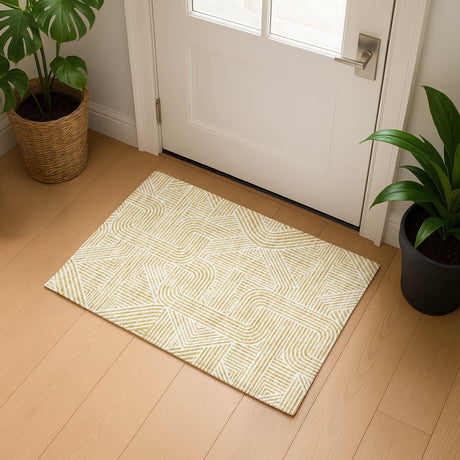 Dalyn The Reserve TR14 Gold Rug shown in a room