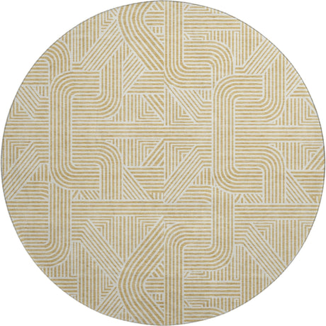 Dalyn The Reserve TR14 Gold Rug round rug