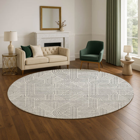 Dalyn The Reserve TR14 Gray Rug shown in a room