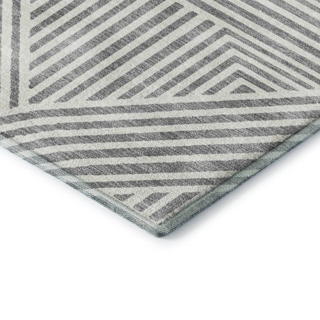 Dalyn The Reserve TR14 Gray Rug corner detail
