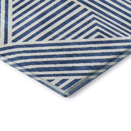 Dalyn The Reserve TR14 Navy Rug corner detail