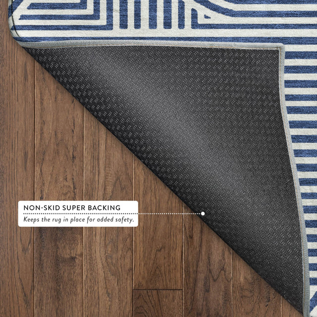 Dalyn The Reserve TR14 Navy Rug backing detail