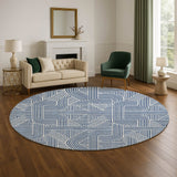 Dalyn The Reserve TR14 Navy Rug shown in a room
