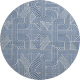 Dalyn The Reserve TR14 Navy Rug round rug