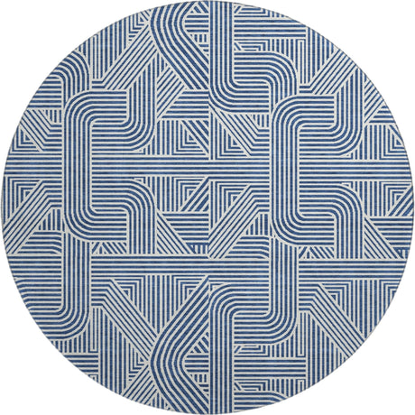 Dalyn The Reserve TR14 Navy Rug round rug