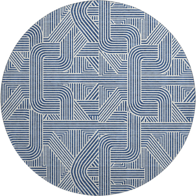 Dalyn The Reserve TR14 Navy Rug round rug