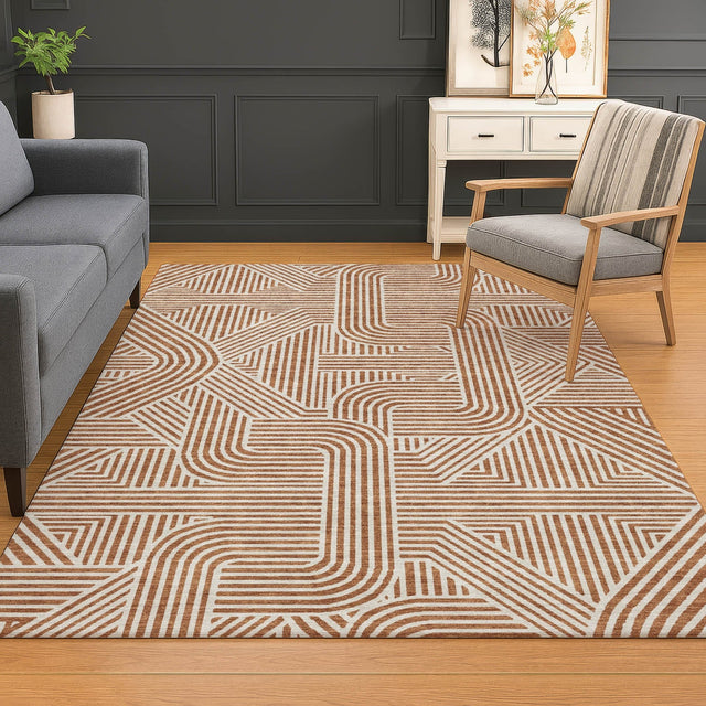 Dalyn The Reserve TR14 Paprika Rug shown in a room