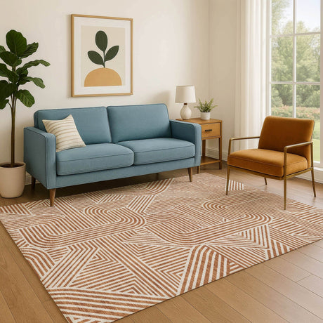 Dalyn The Reserve TR14 Paprika Rug shown in a room