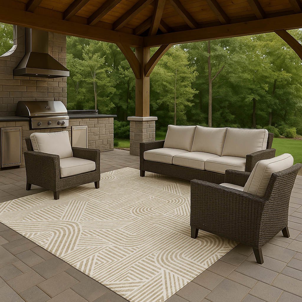 Dalyn The Reserve TR14 Putty Rug outdoor lifestyle image