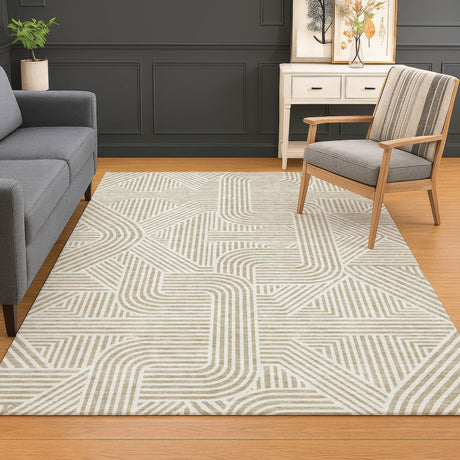 Dalyn The Reserve TR14 Putty Rug shown in a room