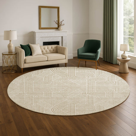 Dalyn The Reserve TR14 Putty Rug shown in a room
