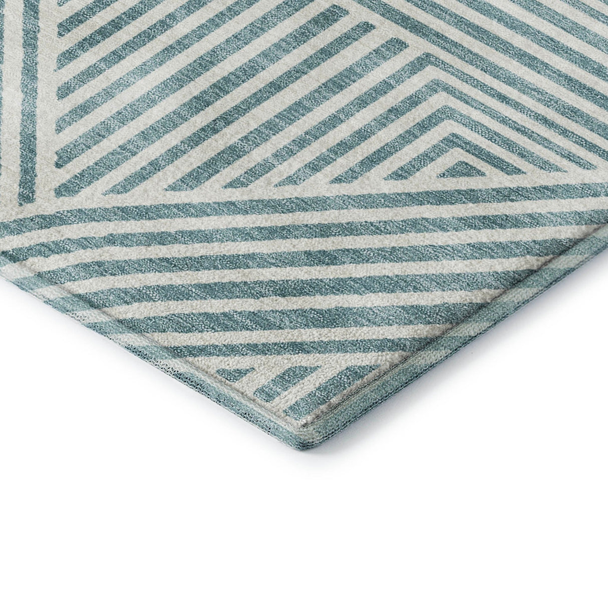 Dalyn The Reserve TR14 Teal Rug corner detail