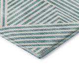 Dalyn The Reserve TR14 Teal Rug corner detail