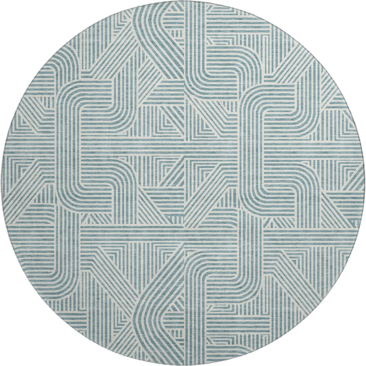 Dalyn The Reserve TR14 Teal Rug round rug