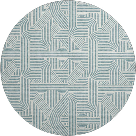 Dalyn The Reserve TR14 Teal Rug round rug