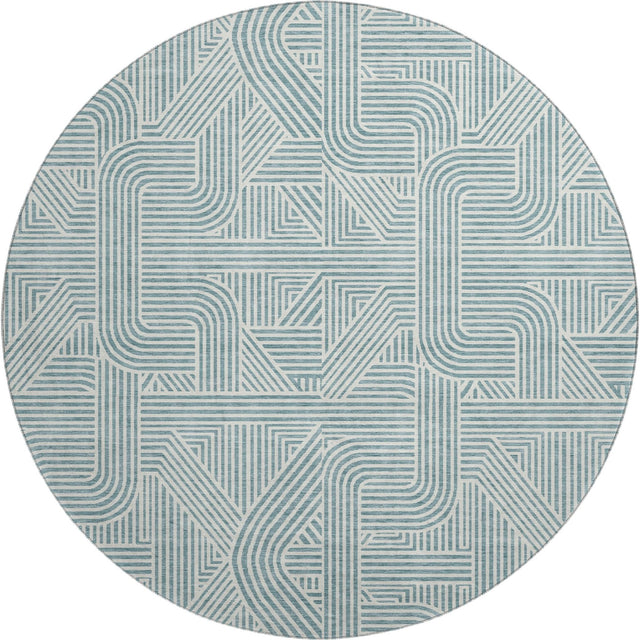 Dalyn The Reserve TR14 Teal Rug round rug