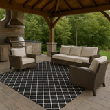 Dalyn The Reserve TR15 Black Rug outdoor lifestyle image