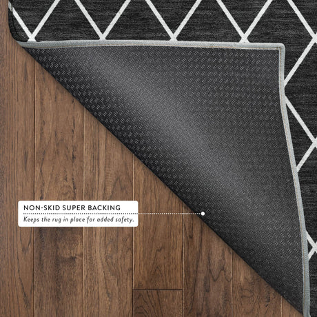 Dalyn The Reserve TR15 Black Rug backing detail