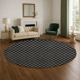 Dalyn The Reserve TR15 Black Rug shown in a room