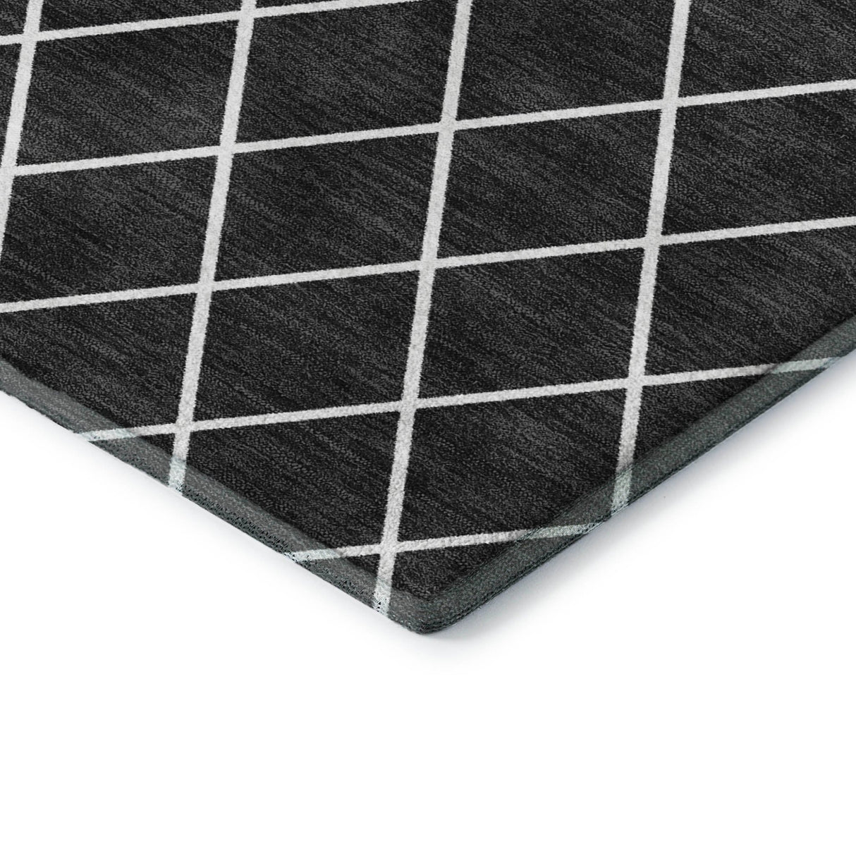 Dalyn The Reserve TR15 Black Rug corner detail