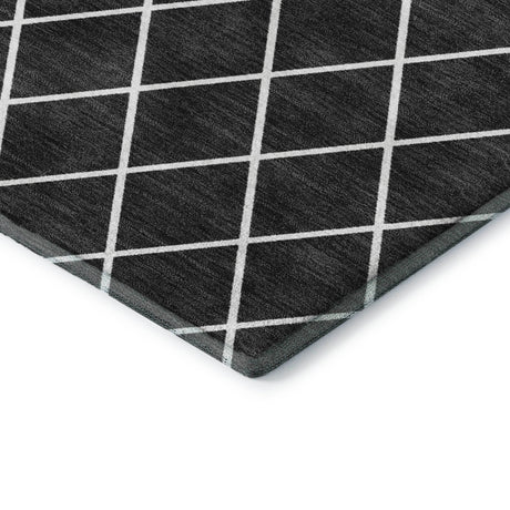 Dalyn The Reserve TR15 Black Rug corner detail