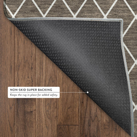 Dalyn The Reserve TR15 Brown Rug backing detail