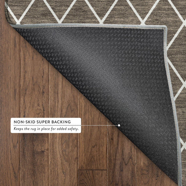 Dalyn The Reserve TR15 Brown Rug backing detail