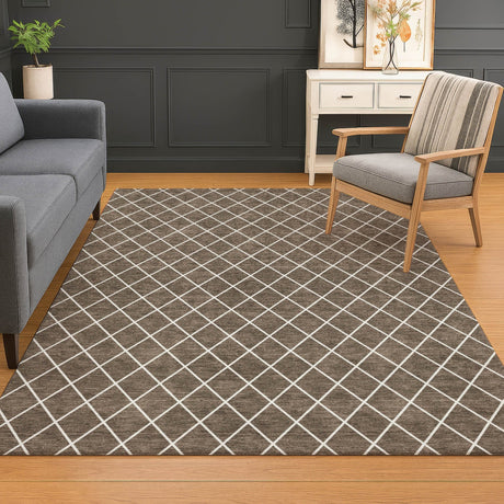 Dalyn The Reserve TR15 Brown Rug shown in a room